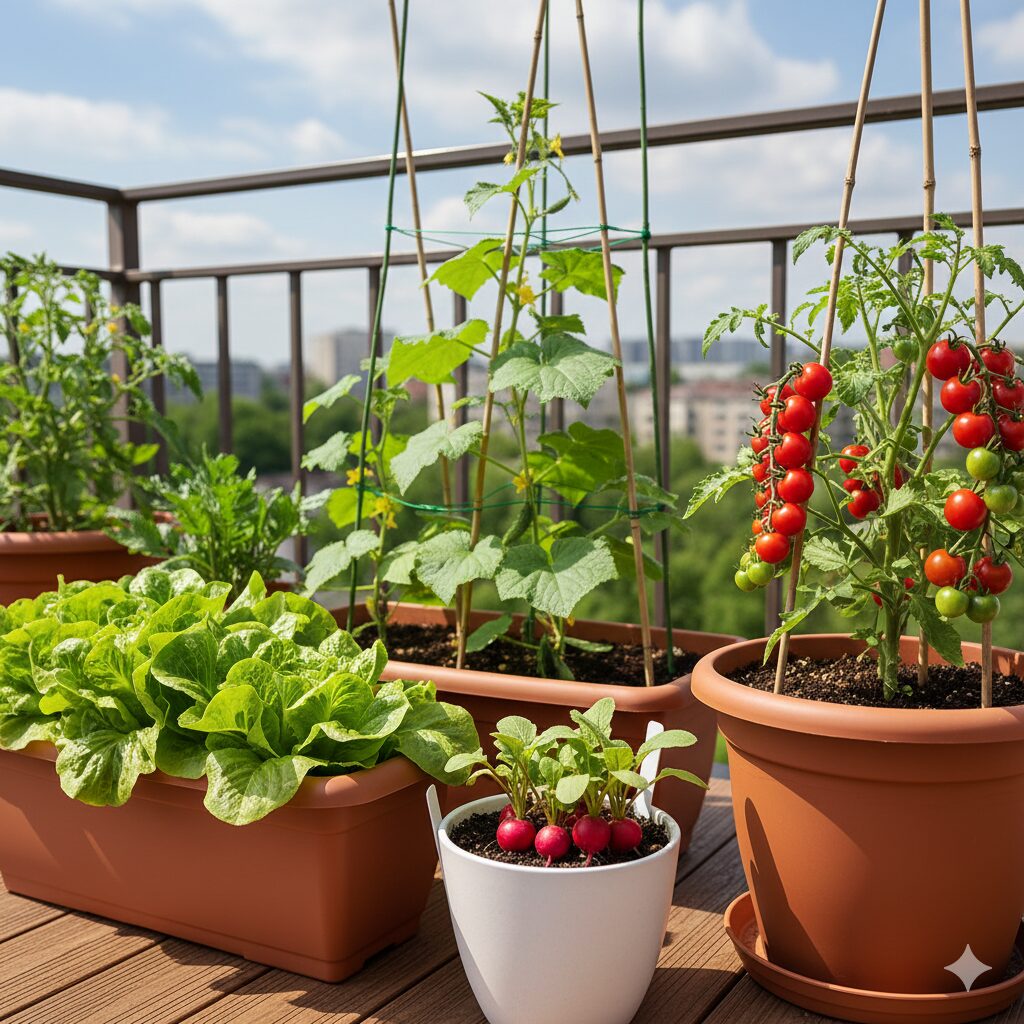 春のベランダ家庭菜園｜プランターで育てている野菜の様子（初心者向け）